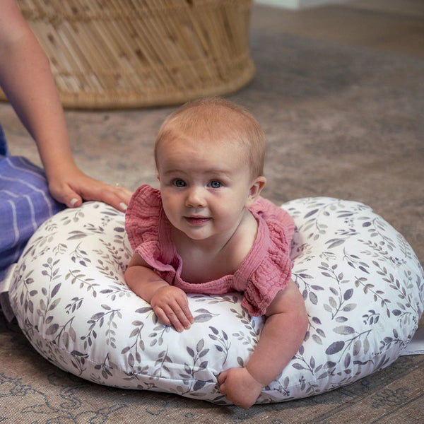 Original Boppy - Gray Taupe Leaves