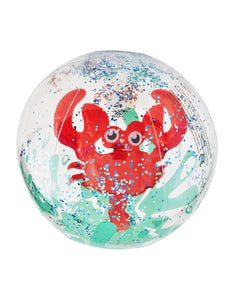 12" Crab Glitter-Filled Beach Ball