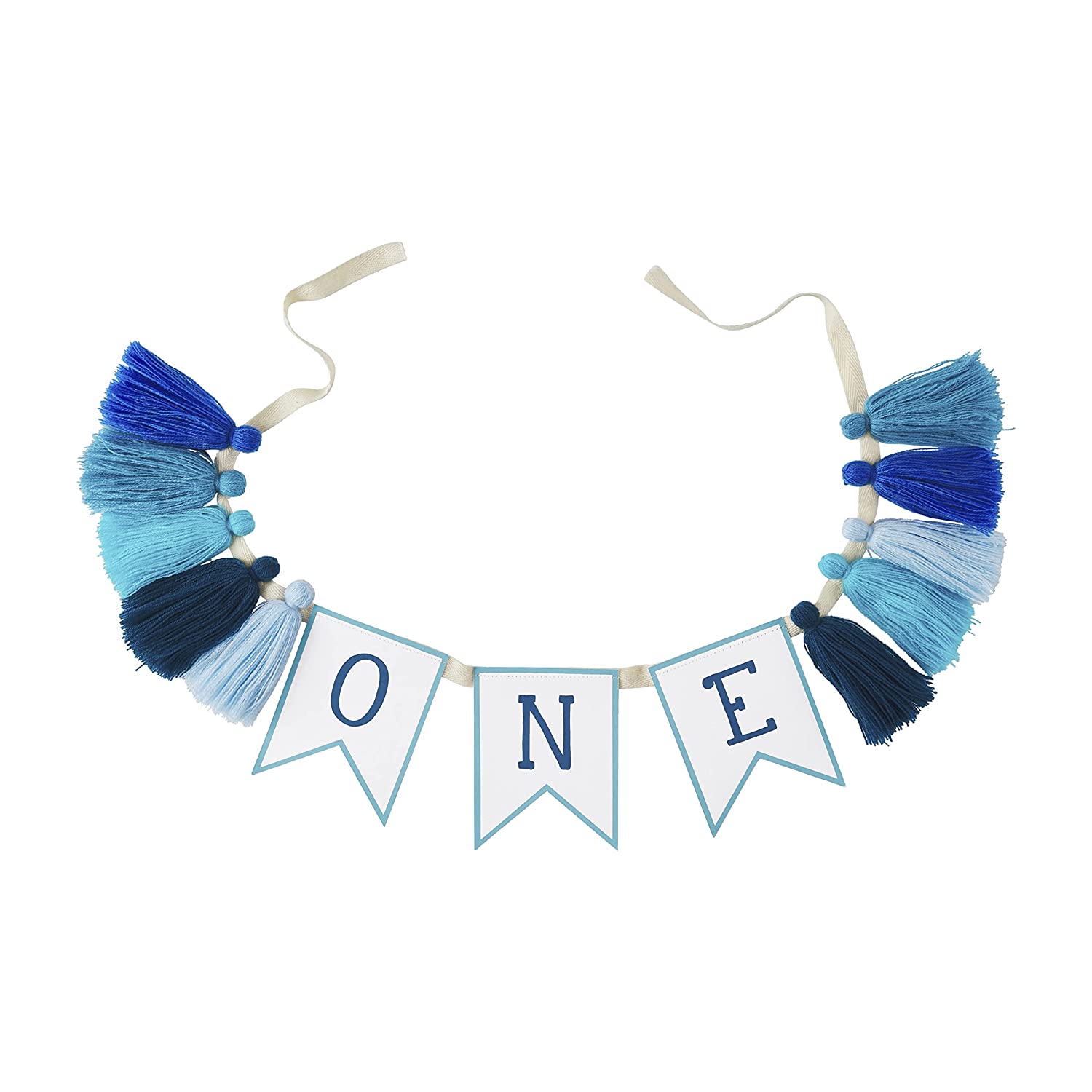 Blue One Birthday Banner