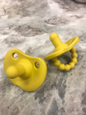 Sili Soother Round Pacifier - Mustard