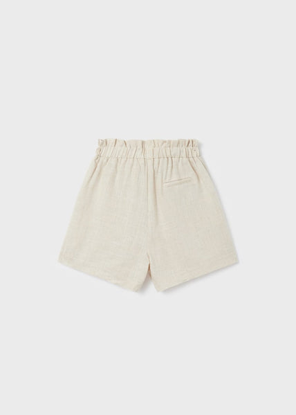 Linen Shorts-Beige