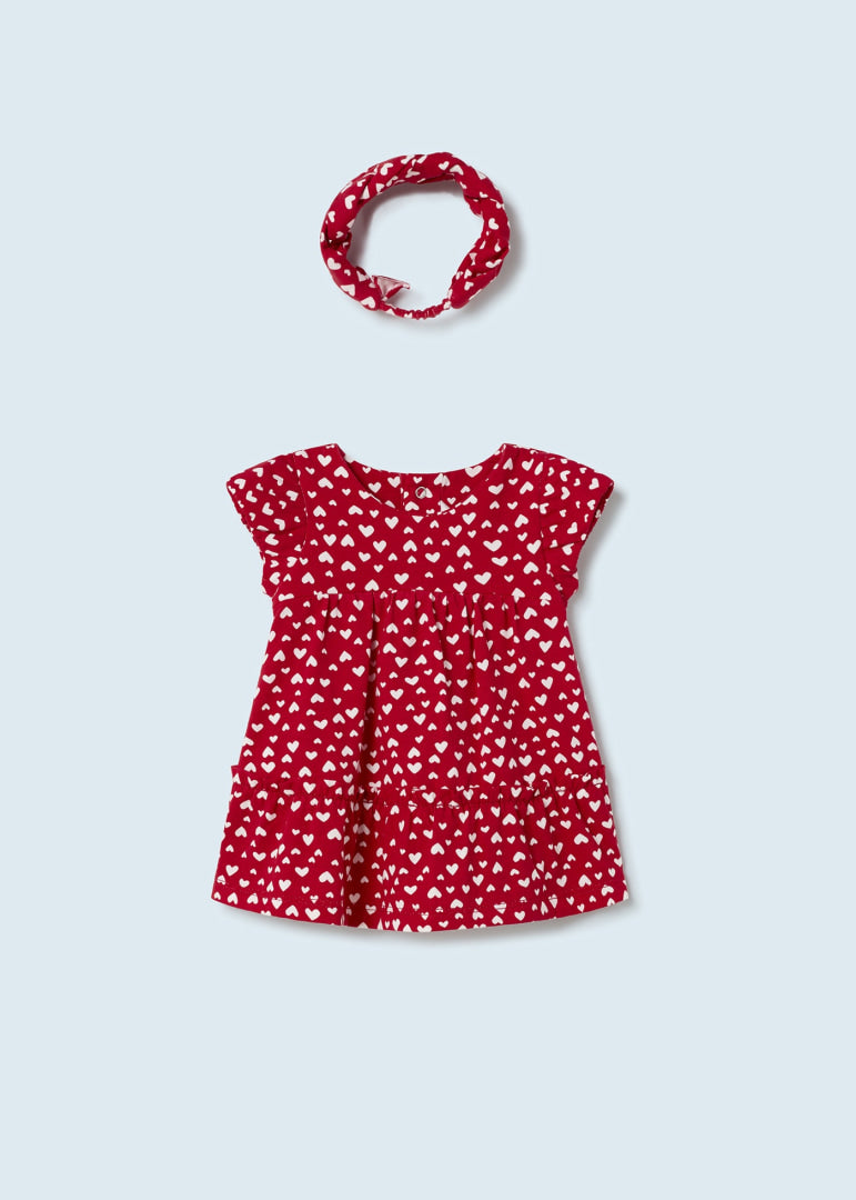 Red Hearts Dress w/Headband