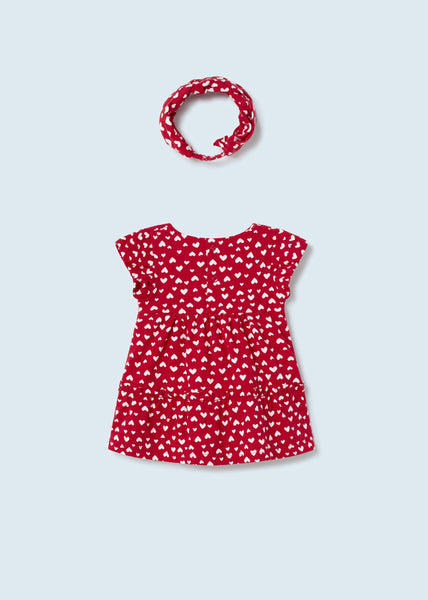 Red Hearts Dress w/Headband