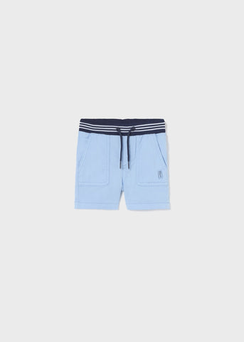 Twill Bermuda Shorts-Light Blue