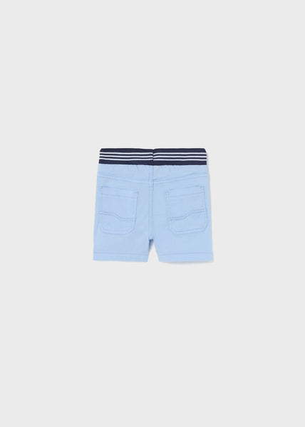 Twill Bermuda Shorts-Light Blue