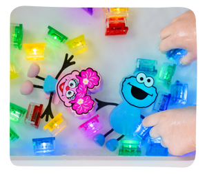 Glo Pals Sesame Street Characters and 2 Cubes