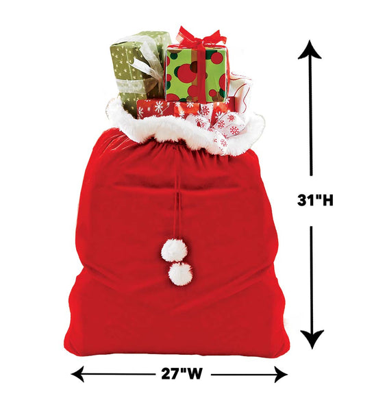 Santa's Oversized Velvet Toy and Gift Sack